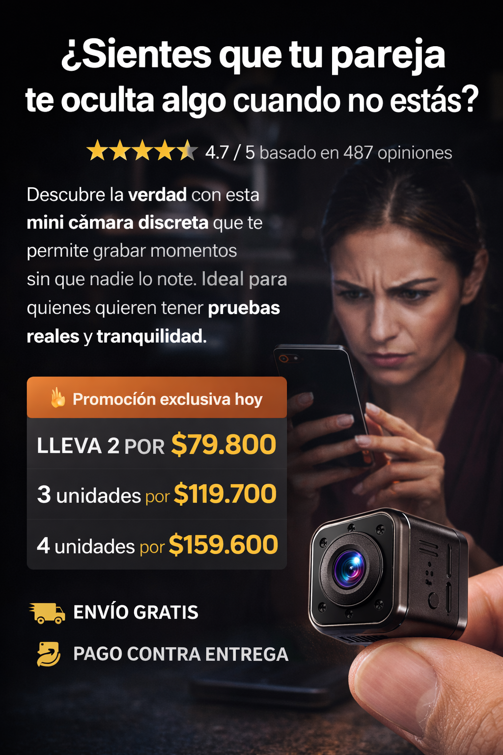 PROMO 2X1 Mini Camara Espia GhostCam.